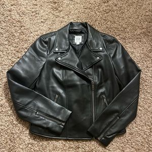 Gap faux leather moto jacket